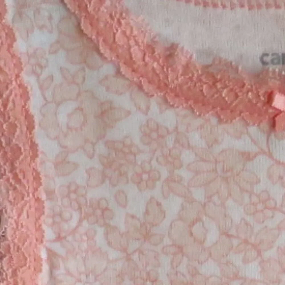 Baby Peach Floral Bodysuit 100% cotton 6mts Carters